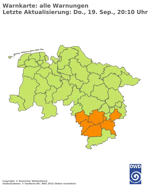 Aktuelle Wetterwarnungen für  Ammerland